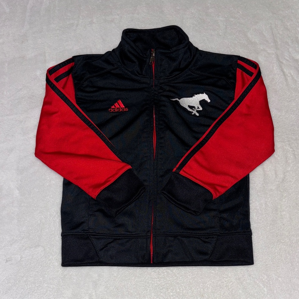 Adidas Black and Red stampeders Jacket with Horse Emblem